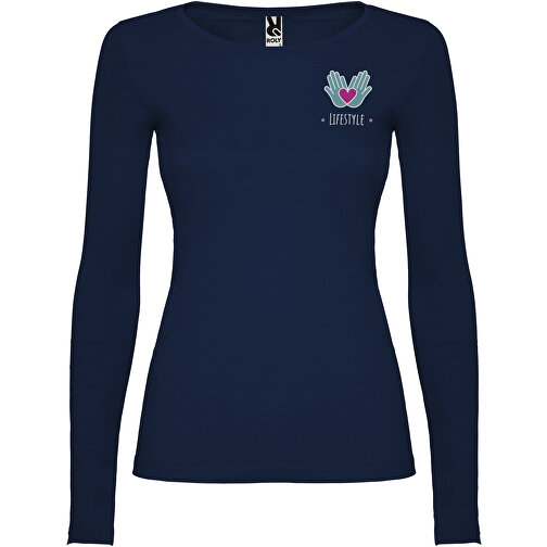 Extreme Langarmshirt Für Damen , navy blue, Single jersey Strick 100% Baumwolle, 160 g/m2, M, , Bild 2