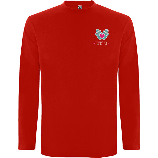 Extreme Langarmshirt Für Herren , rot, Single jersey Strick 100% Baumwolle, 160 g/m2, S, , Bild 2
