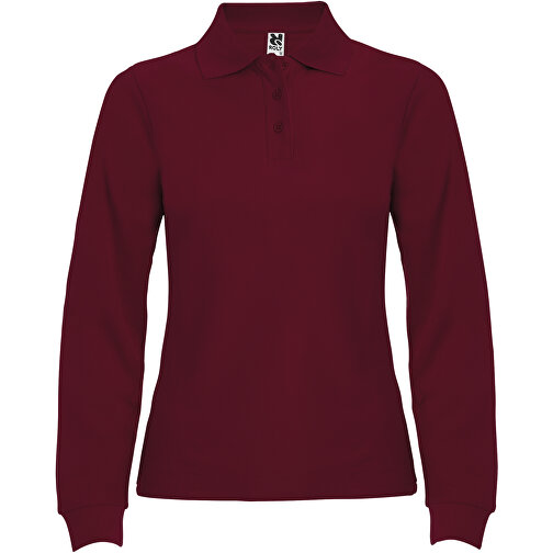 Estrella Langarm Poloshirt Für Damen , garnet, Piqué Strick 100% Baumwolle, 220 g/m2, 3XL, , Bild 1