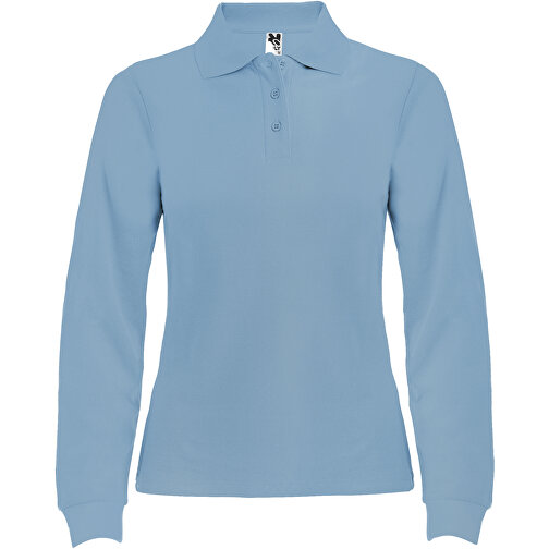 Estrella Langarm Poloshirt Für Damen , himmelblau, Piqué Strick 100% Baumwolle, 220 g/m2, M, , Bild 1