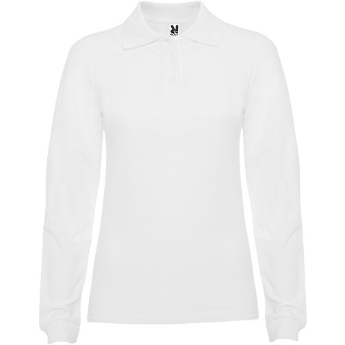 Estrella Langarm Poloshirt Für Damen , weiss, Piqué Strick 100% Baumwolle, 220 g/m2, XL, , Bild 1