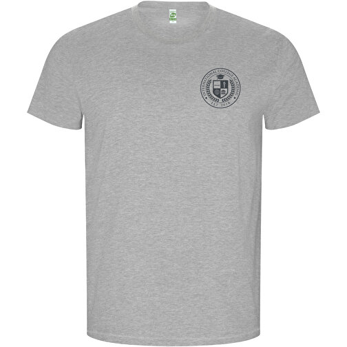 Golden T-Shirt Für Herren , marl grey, Single jersey Strick 100% Bio Baumwolle, 160 g/m2, L, , Bild 2