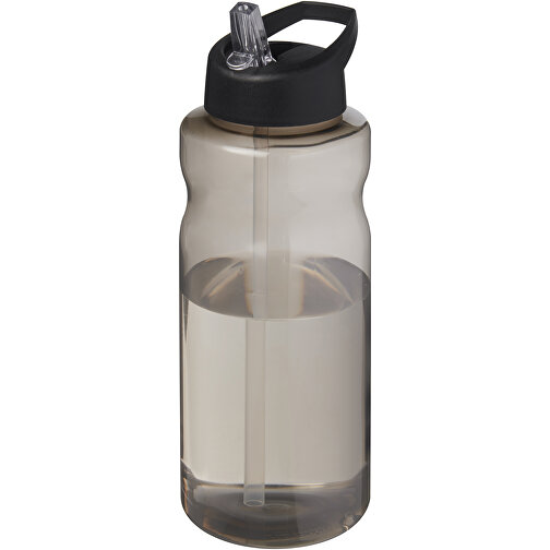 H2O Active® Eco Big Base 1L Sportflasche Mit Ausgussdeckel , kohle / schwarz, PCR Kunststoff, 72% PP Kunststoff, 17% SAN Kunststoff, 11% PE Kunststoff, 21,80cm (Höhe), Bild 1