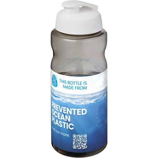 Bouteille de sport H2O Active® Eco Big Base de 1 litre à couvercle rabattable, Image 2