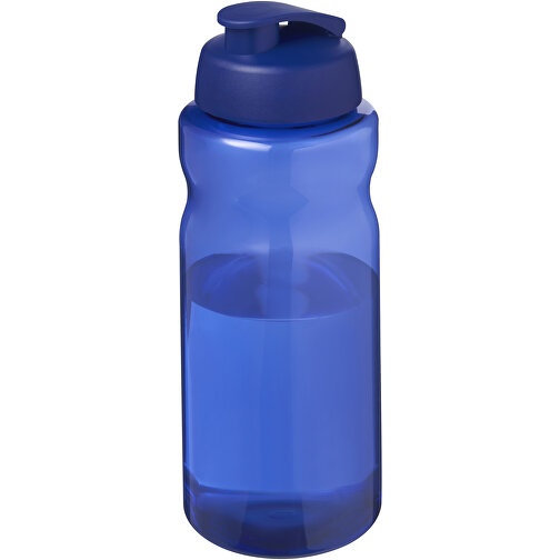 H2O Active® Eco Big Base 1L Sportflasche Mit Klappdeckel , blau, PCR Kunststoff, PP Kunststoff, 22,10cm (Höhe), Bild 1