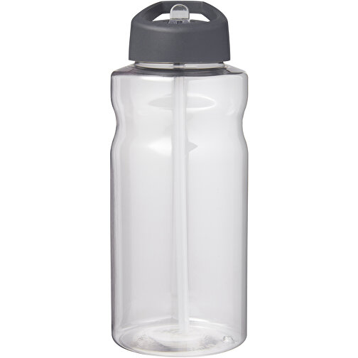 H2O Active® Big Base 1L Sportflasche Mit Ausgussdeckel , grau, PET Kunststoff, 72% PP Kunststoff, 17% SAN Kunststoff, 11% PE Kunststoff, 21,80cm (Höhe), Bild 3