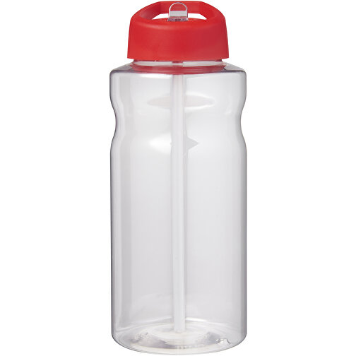 H2O Active® Big Base 1L Sportflasche Mit Ausgussdeckel , rot, PET Kunststoff, 72% PP Kunststoff, 17% SAN Kunststoff, 11% PE Kunststoff, 21,80cm (Höhe), Bild 3