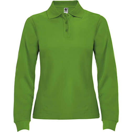 Estrella Langarm Poloshirt Für Damen , grass green, Piqué Strick 100% Baumwolle, 220 g/m2, 2XL, , Bild 1