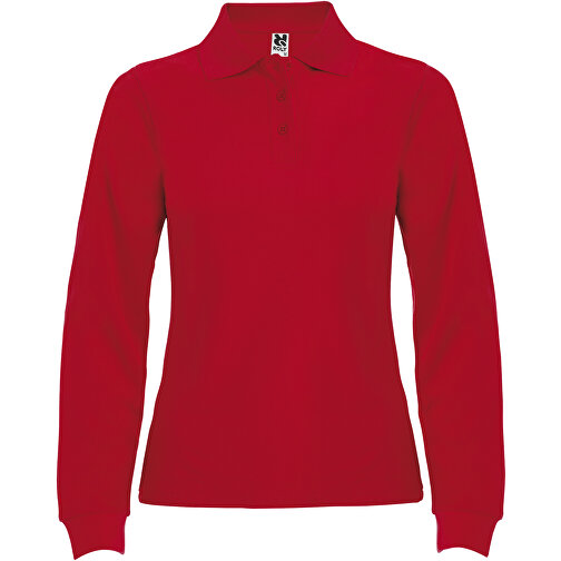 Estrella Langarm Poloshirt Für Damen , rot, Piqué Strick 100% Baumwolle, 220 g/m2, 2XL, , Bild 1