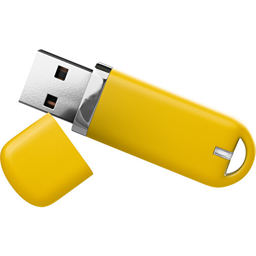 USB-Stick StylishDrive 2.0 , sonnengelb MB , 2 GB , Gummiplastik, Kunststoff MB , 6,20cm x 0,75cm x 2,00cm (Länge x Höhe x Breite), Bild 1