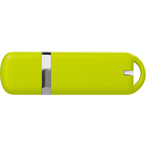 USB-Stick StylishDrive 2.0 , hellgrün MB , 1 GB , Gummiplastik, Kunststoff MB , 6,20cm x 0,75cm x 2,00cm (Länge x Höhe x Breite), Bild 2