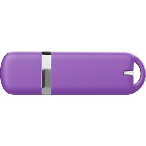 USB-Stick StylishDrive 2.0 , lavendellila MB , 1 GB , Gummiplastik, Kunststoff MB , 6,20cm x 0,75cm x 2,00cm (Länge x Höhe x Breite), Bild 2