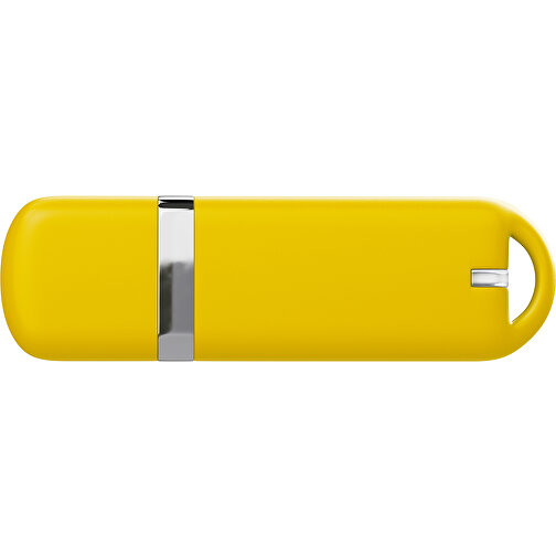 USB-Stick StylishDrive 2.0 , goldgelb MB , 1 GB , Gummiplastik, Kunststoff MB , 6,20cm x 0,75cm x 2,00cm (Länge x Höhe x Breite), Bild 2