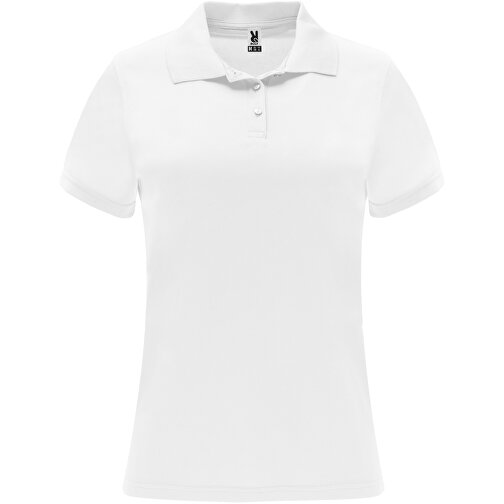 Monzha Sport Poloshirt Für Damen , weiß, Piqué Strick 100% Polyester, 150 g/m2, 2XL, , Bild 1