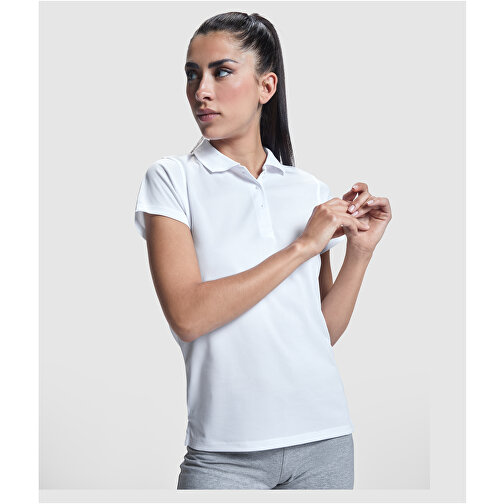 Monzha Sport Poloshirt Für Damen , weiß, Piqué Strick 100% Polyester, 150 g/m2, S, , Bild 3