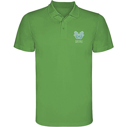 Monzha Sport Poloshirt Für Herren , green fern, Piqué Strick 100% Polyester, 150 g/m2, XL, , Bild 2