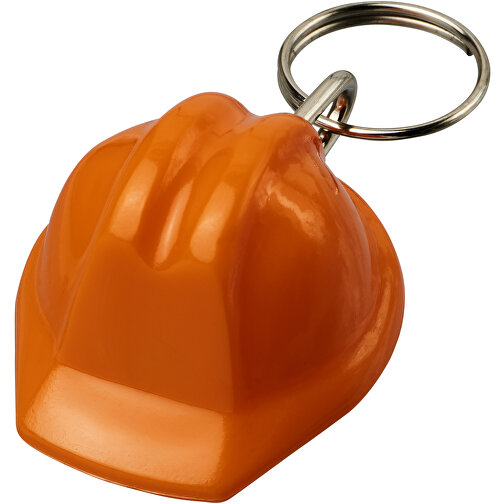 Kolt Schutzhelm Schlüsselanhänger Aus Recyceltem Material , orange, Recycelter HIPS Kunststoff, Metall, 3,90cm x 2,10cm x 3,50cm (Länge x Höhe x Breite), Bild 1