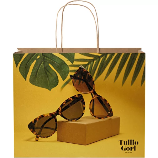 Sac en papier Kraft 120 g/m2avec poignées torsadées, grande taille, Image 2