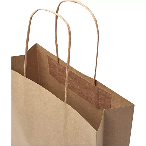 Sac en papier Kraft 120 g/m2 avec poignées torsadées, taille moyenne, Image 6