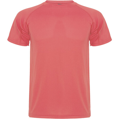 Montecarlo Sport T-Shirt Für Herren , fluor coral, Piqué Strick 100% Polyester, 150 g/m2, L, , Bild 1