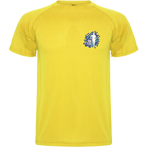 Montecarlo Sport T-Shirt Für Herren , gelb, Piqué Strick 100% Polyester, 150 g/m2, S, , Bild 2
