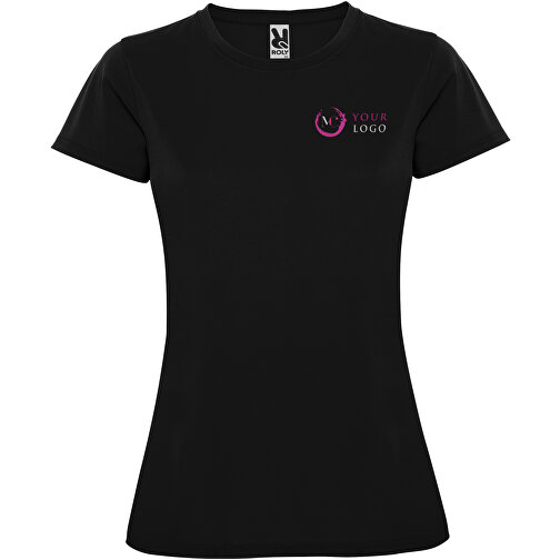 Montecarlo Sport T-Shirt Für Damen , schwarz, Piqué Strick 100% Polyester, 150 g/m2, L, , Bild 2