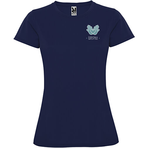 Montecarlo Sport T-Shirt Für Damen , navy blue, Piqué Strick 100% Polyester, 150 g/m2, M, , Bild 2