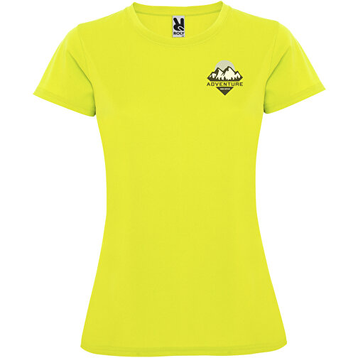 Montecarlo Sport T-Shirt Für Damen , fluor yellow, Piqué Strick 100% Polyester, 150 g/m2, L, , Bild 2
