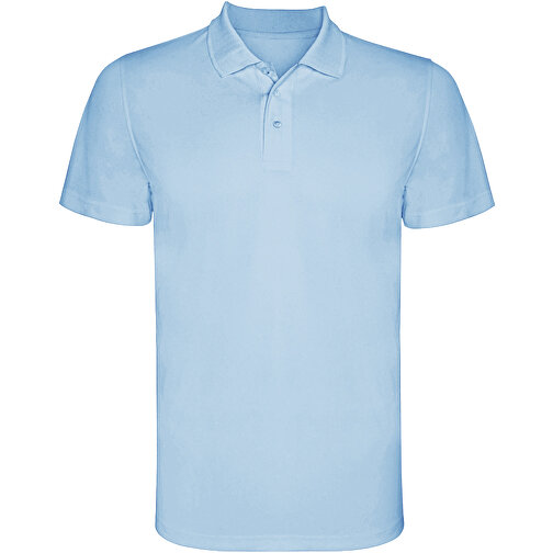 Monzha Sport Poloshirt Für Herren , himmelblau, Piqué Strick 100% Polyester, 150 g/m2, M, , Bild 1