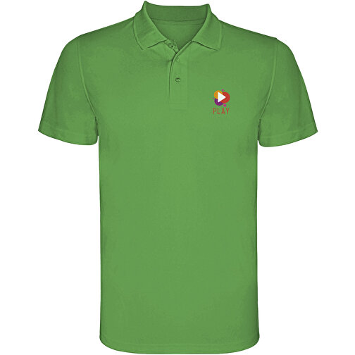 Monzha Sport Poloshirt Für Kinder , green fern, Piqué Strick 100% Polyester, 150 g/m2, 12, , Bild 2