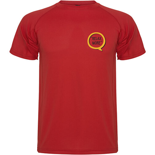Montecarlo Sport T-Shirt Für Herren , rot, Piqué Strick 100% Polyester, 150 g/m2, XL, , Bild 2