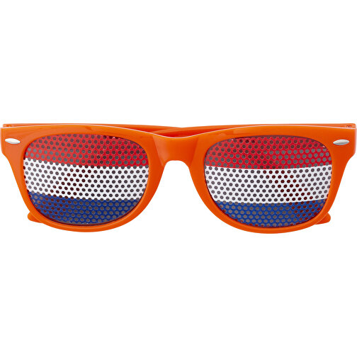 Fan Sonnenbrille Aus Plexiglas Lexi , rot/weiß/blau, Plastik, Papier, Polymeer, 14,30cm x 4,60cm x 14,20cm (Länge x Höhe x Breite), Bild 1