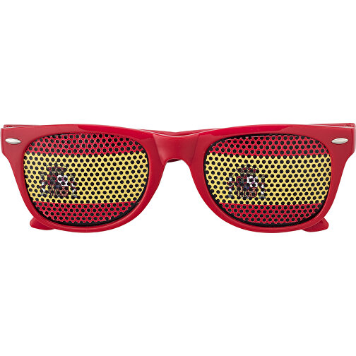 Fan Sonnenbrille Aus Plexiglas Lexi , rot/gelb, Plastik, Papier, Polymeer, 14,30cm x 4,60cm x 14,20cm (Länge x Höhe x Breite), Bild 1