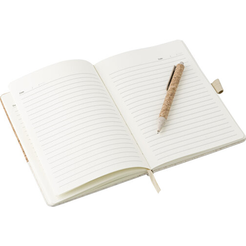 Cork-Line anteckningsbok av kork och linne och biros av vetehalm Kenzo, Bild 4