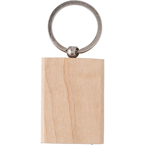 Schlüsselanhänger Aus Holz Shania , braun, Ahorn, 5,30cm x 0,80cm x 3,80cm (Länge x Höhe x Breite), Bild 2