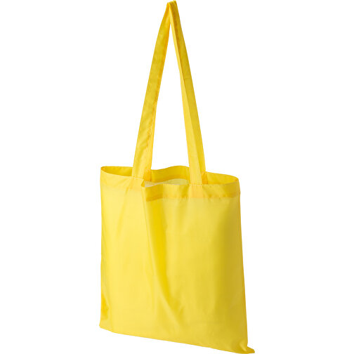 Einkaufstasche Aus RPET-Polyester Anaya , gelb, Polyester 190T, R-PET, 36,80cm x 40,40cm x 0,20cm (Länge x Höhe x Breite), Bild 3