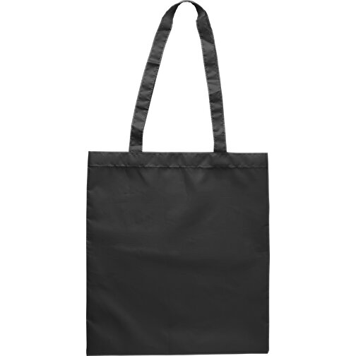 Einkaufstasche Aus RPET-Polyester Anaya , schwarz, Polyester 190T, R-PET, 36,80cm x 40,40cm x 0,20cm (Länge x Höhe x Breite), Bild 1