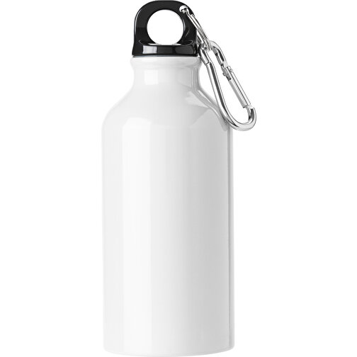 Trinkflasche Aus Aluminium Santiago , weiß, Aluminium, Plastik, Metall, PP, , Bild 3