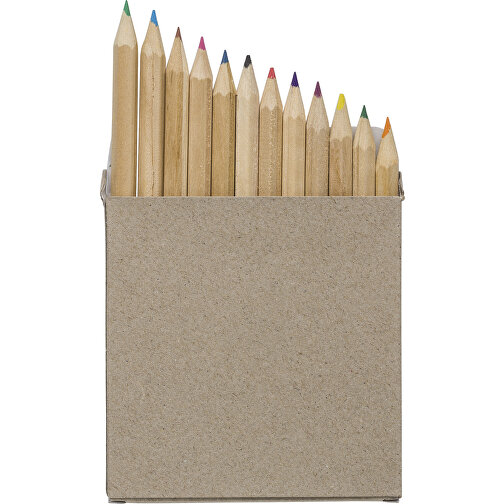 Buntstifte-Set 12-tlg. Devin , grau, Karton, Lindenholz, 8,90cm x 0,80cm x 8,70cm (Länge x Höhe x Breite), Bild 3