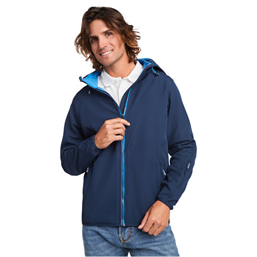 Siberia Softshelljacke Unisex , navy blue, Woven 92% Polyester, 8% Elastan, 300 g/m2, Lining, Microfleece 100% Polyester, M, , Bild 5