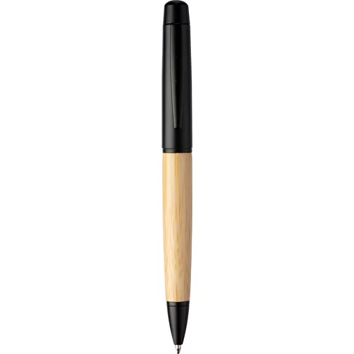 Stylo bille twist en acier inoxydable et bambou Anke, Image 1