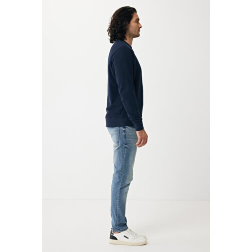 Iqoniq Etosha Lightweight Sweater Aus Recycelter Baumwolle , navy blau, 30% recycelte und 70% biologische Baumwolle, XXL, 78,00cm x 1,00cm (Länge x Höhe), Bild 5