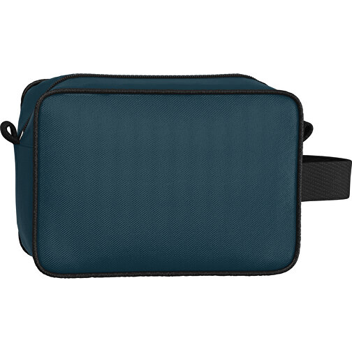 Kosmetiktasche Nova , heidelbeerblau / schwarz, Sublimation-fabric 200g - Polyester (PU), 16,00cm x 8,00cm x 23,00cm (Länge x Höhe x Breite), Bild 2