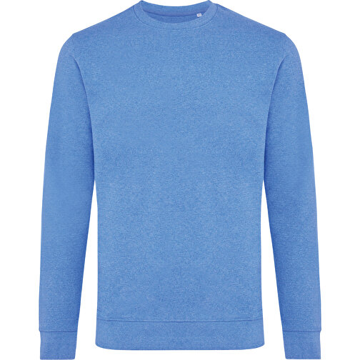 Iqoniq Denali Ungefärbt. Rundhals-Sweater Aus Recycelter BW , heather blue, 50% recycelte und 50% biologische Baumwolle, XXL, 78,00cm x 1,00cm (Länge x Höhe), Bild 1