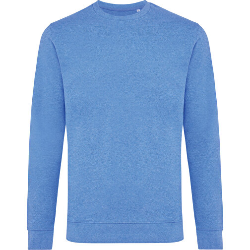 Iqoniq Denali Ungefärbt. Rundhals-Sweater Aus Recycelter BW , heather blue, 50% recycelte und 50% biologische Baumwolle, S, 68,00cm x 1,00cm (Länge x Höhe), Bild 1