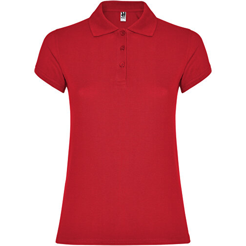 Star Poloshirt Für Damen , rot, Piqué Strick 100% Baumwolle, 200 g/m2, L, , Bild 1