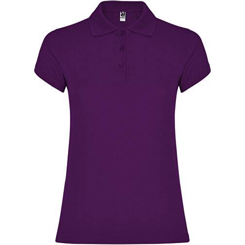 Star Poloshirt Für Damen , lila, Piqué Strick 100% Baumwolle, 200 g/m2, M, , Bild 1