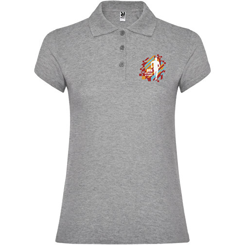 Star Poloshirt Für Damen , marl grey, Piqué Strick 100% Baumwolle, 200 g/m2, 3XL, , Bild 2