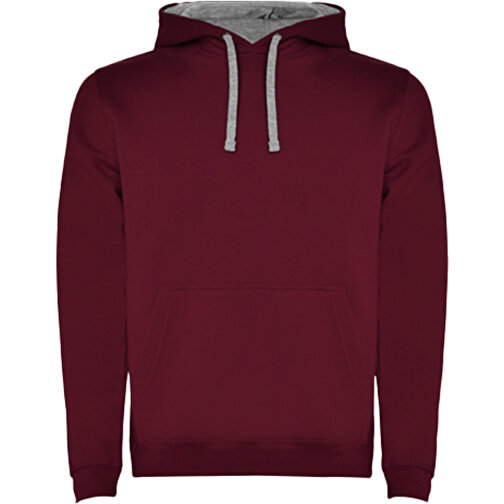 Urban Kapuzenpullover Für Herren , maroon / marl grey, Strick 50% Baumwolle, 50% Polyester, 280 g/m2, 2XL, , Bild 1