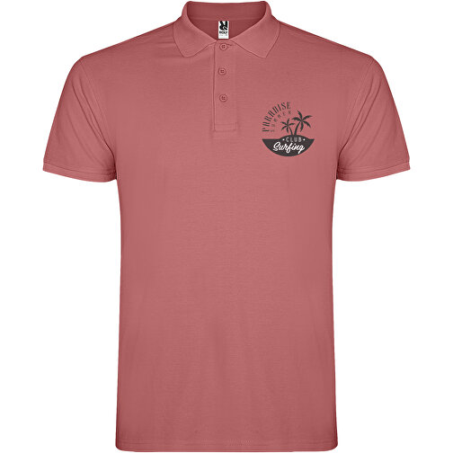 Star Poloshirt Für Herren , chrysanthemum red, Piqué Strick 100% Baumwolle, 200 g/m2, M, , Bild 2